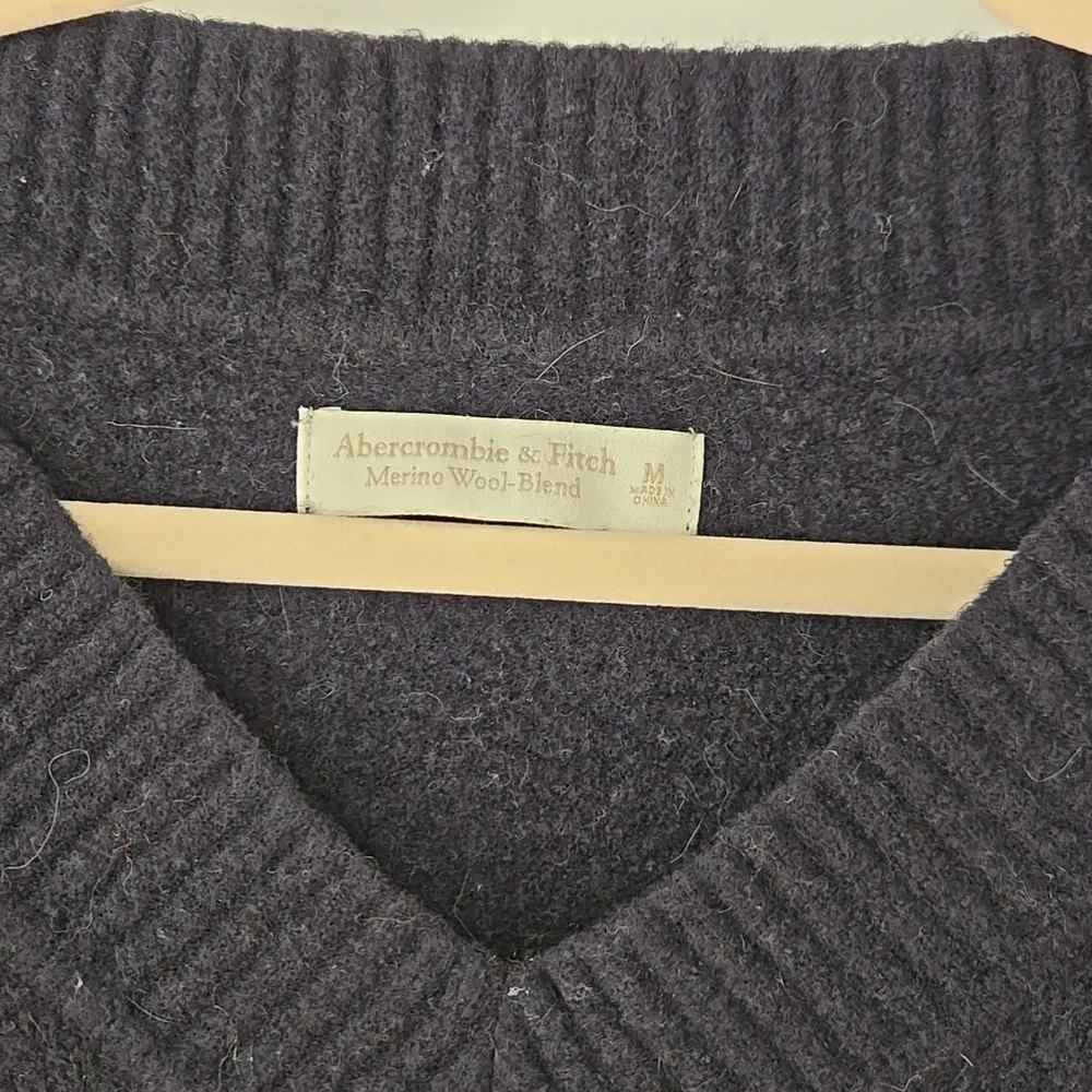 A&F Merino Wool-Blend V-Neck Sweater - Picture 3 of 5